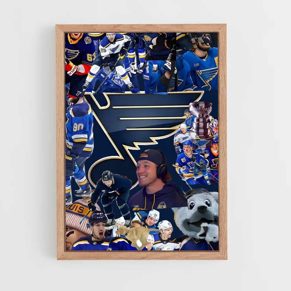 Poster Blues en Action – affiche Hockey sur glace (vue 4)